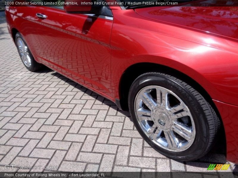 Inferno Red Crystal Pearl / Medium Pebble Beige/Cream 2008 Chrysler Sebring Limited Convertible