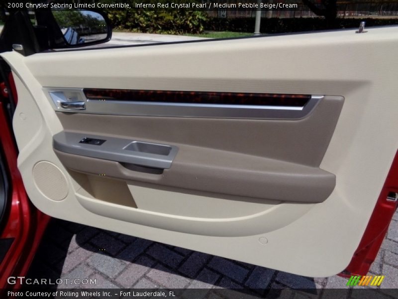 Inferno Red Crystal Pearl / Medium Pebble Beige/Cream 2008 Chrysler Sebring Limited Convertible
