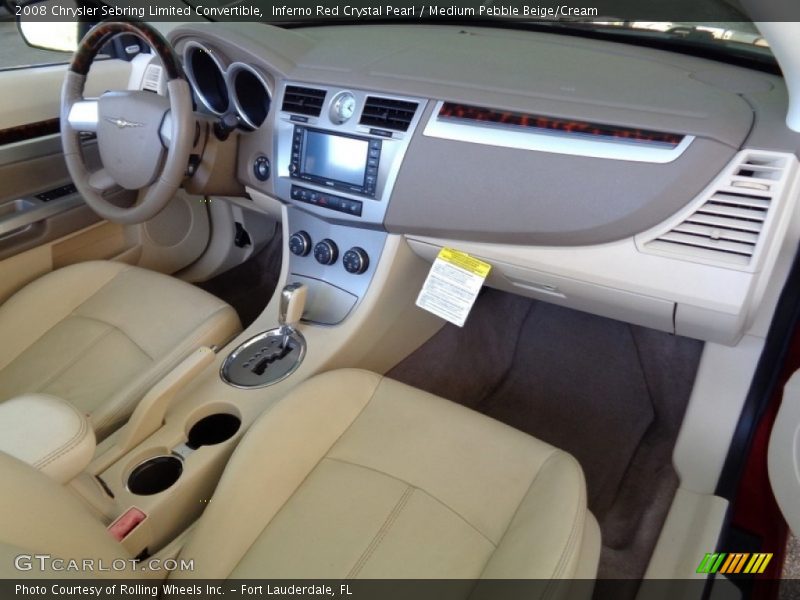 Inferno Red Crystal Pearl / Medium Pebble Beige/Cream 2008 Chrysler Sebring Limited Convertible