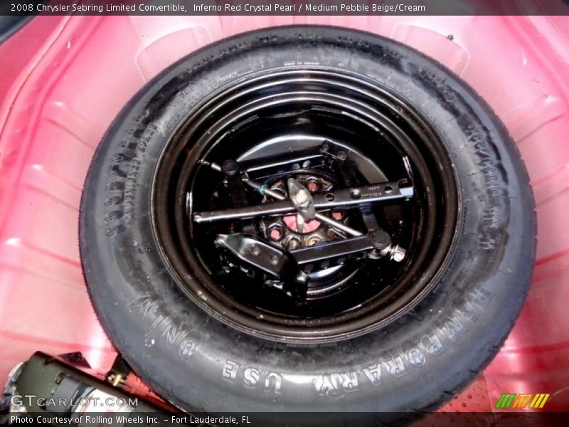 Inferno Red Crystal Pearl / Medium Pebble Beige/Cream 2008 Chrysler Sebring Limited Convertible
