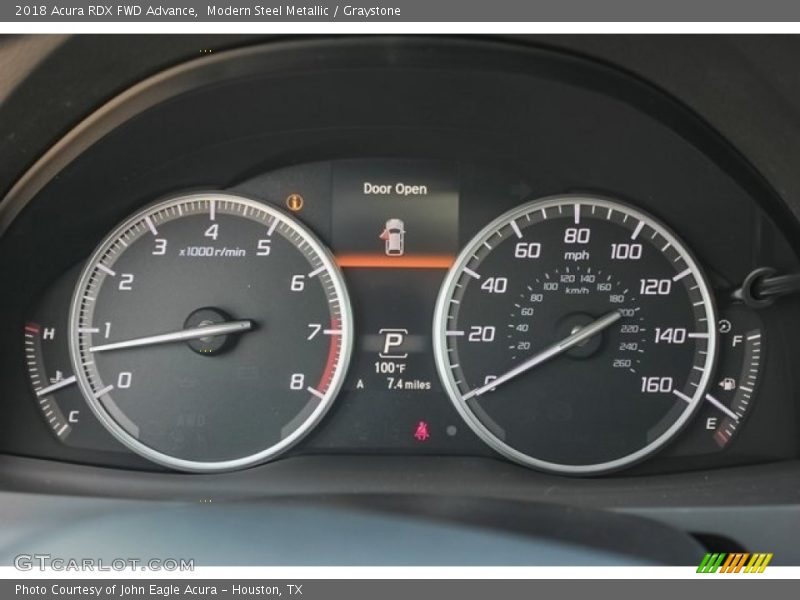 Modern Steel Metallic / Graystone 2018 Acura RDX FWD Advance