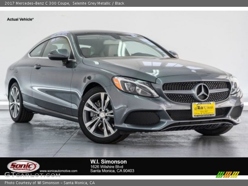 Selenite Grey Metallic / Black 2017 Mercedes-Benz C 300 Coupe
