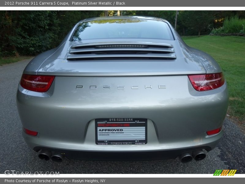Platinum Silver Metallic / Black 2012 Porsche 911 Carrera S Coupe