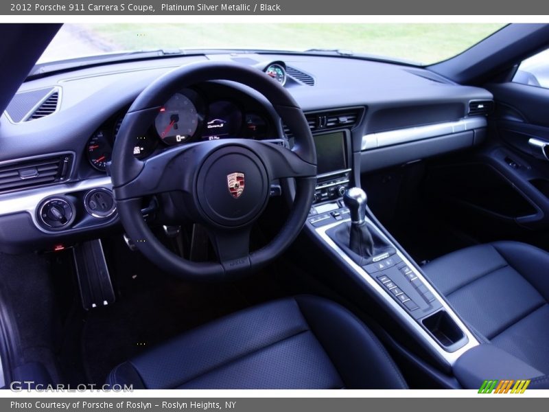 Platinum Silver Metallic / Black 2012 Porsche 911 Carrera S Coupe