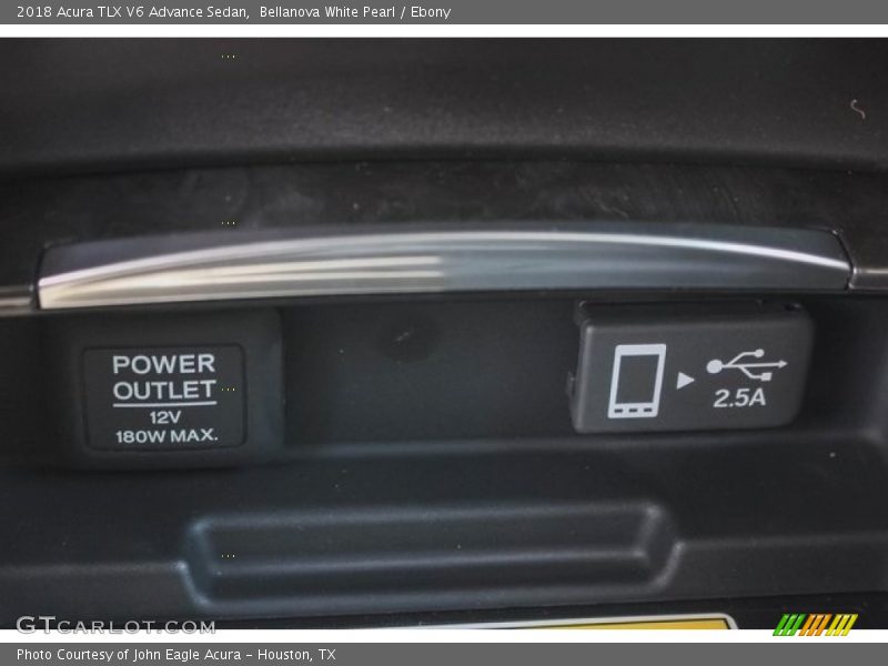 Bellanova White Pearl / Ebony 2018 Acura TLX V6 Advance Sedan