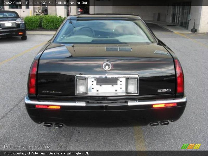 Sable Black / Neutral Shale 2002 Cadillac Eldorado ESC