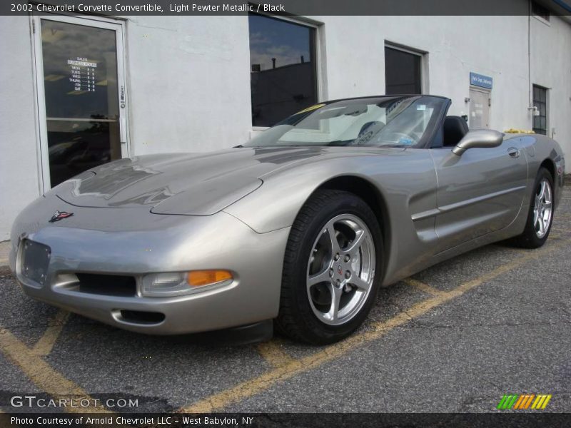 Light Pewter Metallic / Black 2002 Chevrolet Corvette Convertible