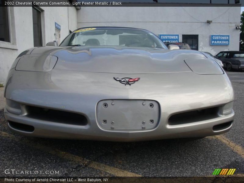 Light Pewter Metallic / Black 2002 Chevrolet Corvette Convertible