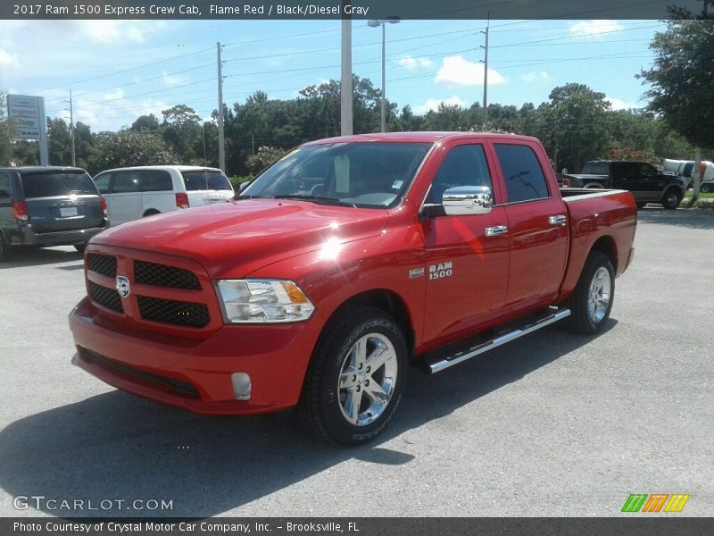 Flame Red / Black/Diesel Gray 2017 Ram 1500 Express Crew Cab