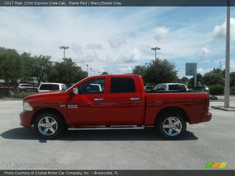 Flame Red / Black/Diesel Gray 2017 Ram 1500 Express Crew Cab
