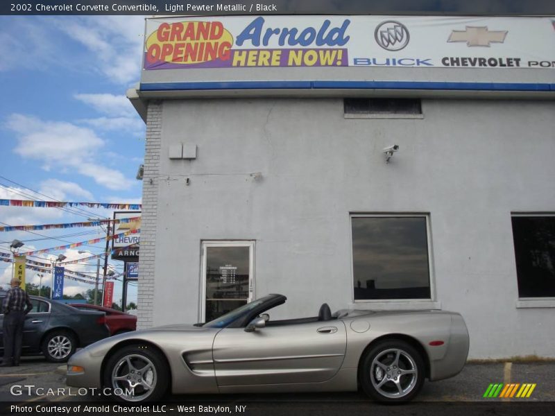 Light Pewter Metallic / Black 2002 Chevrolet Corvette Convertible