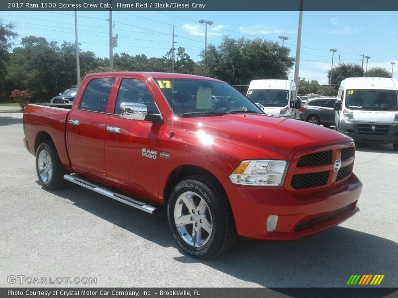 Flame Red / Black/Diesel Gray 2017 Ram 1500 Express Crew Cab