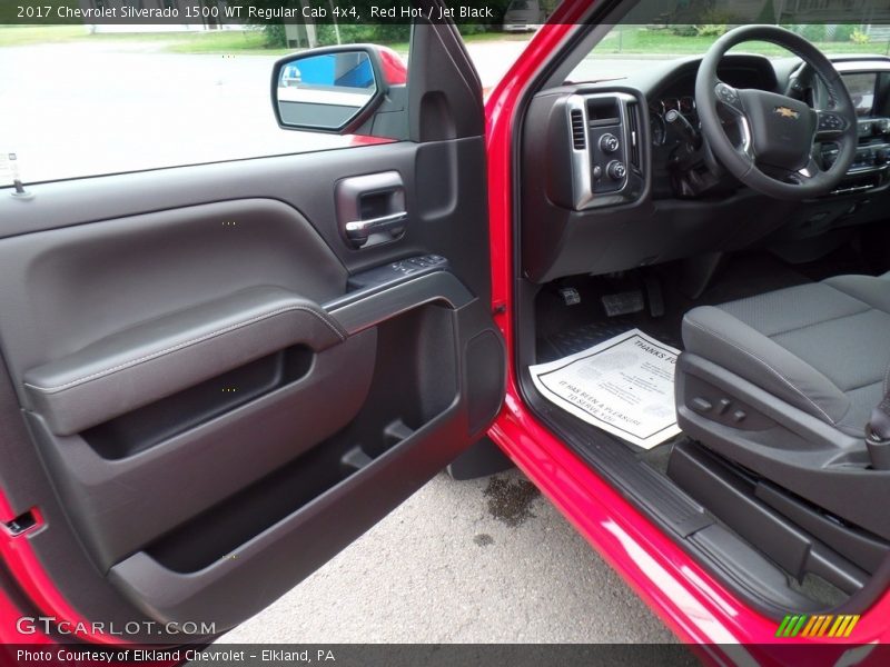 Red Hot / Jet Black 2017 Chevrolet Silverado 1500 WT Regular Cab 4x4