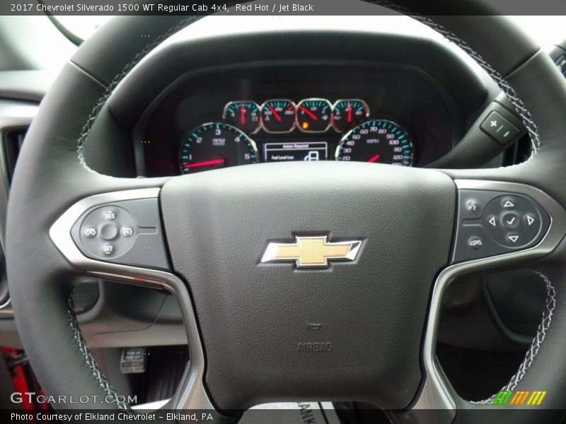 Red Hot / Jet Black 2017 Chevrolet Silverado 1500 WT Regular Cab 4x4