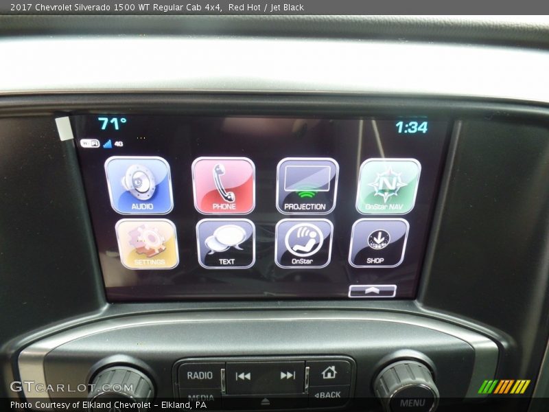 Red Hot / Jet Black 2017 Chevrolet Silverado 1500 WT Regular Cab 4x4