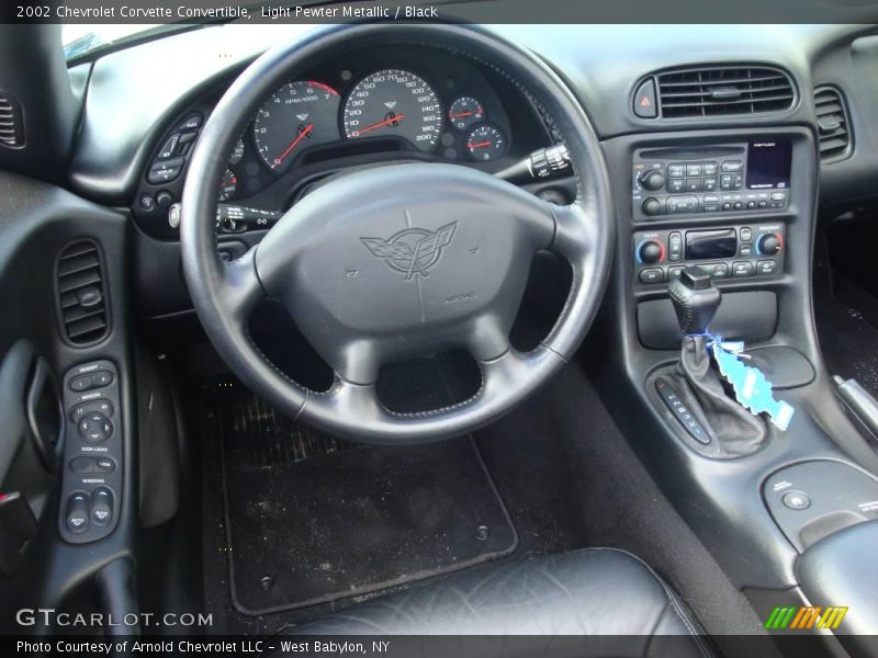 Light Pewter Metallic / Black 2002 Chevrolet Corvette Convertible