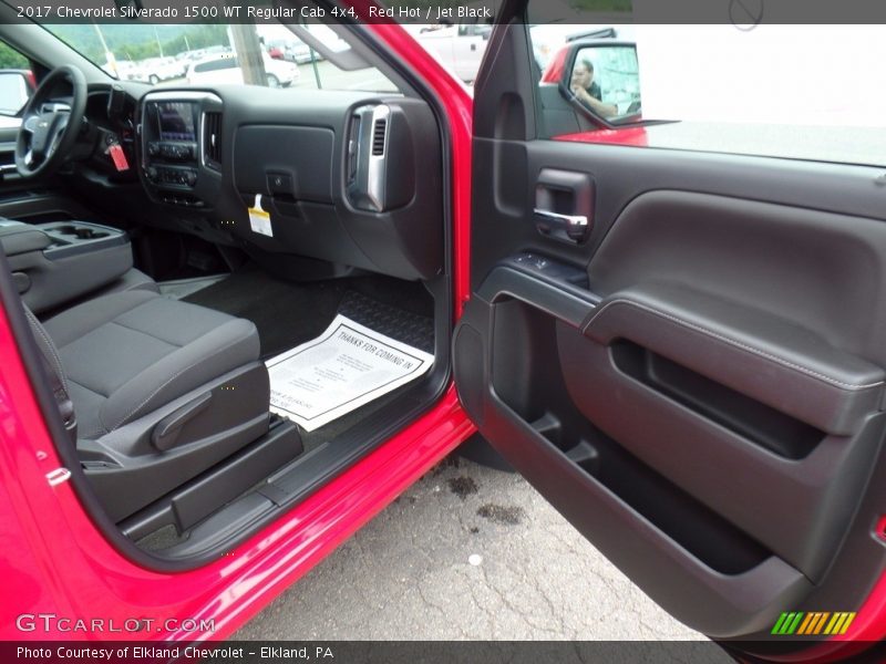 Red Hot / Jet Black 2017 Chevrolet Silverado 1500 WT Regular Cab 4x4