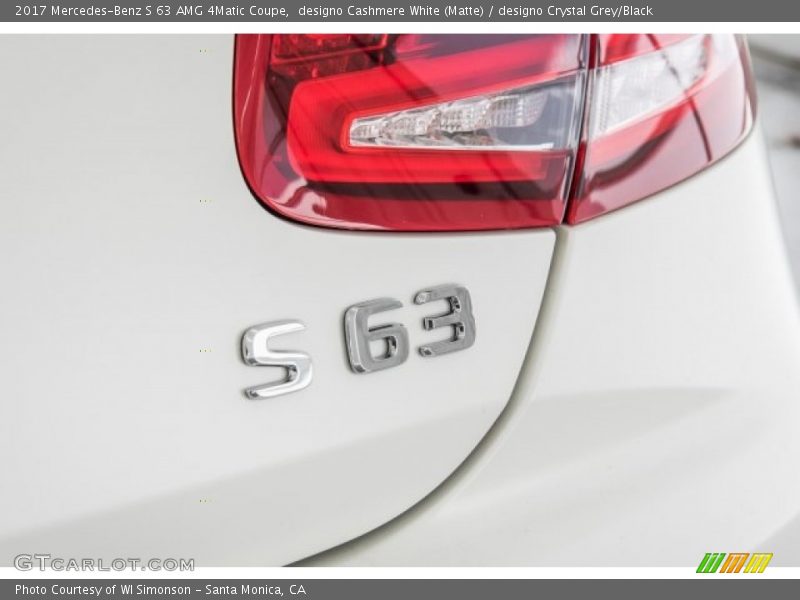 designo Cashmere White (Matte) / designo Crystal Grey/Black 2017 Mercedes-Benz S 63 AMG 4Matic Coupe