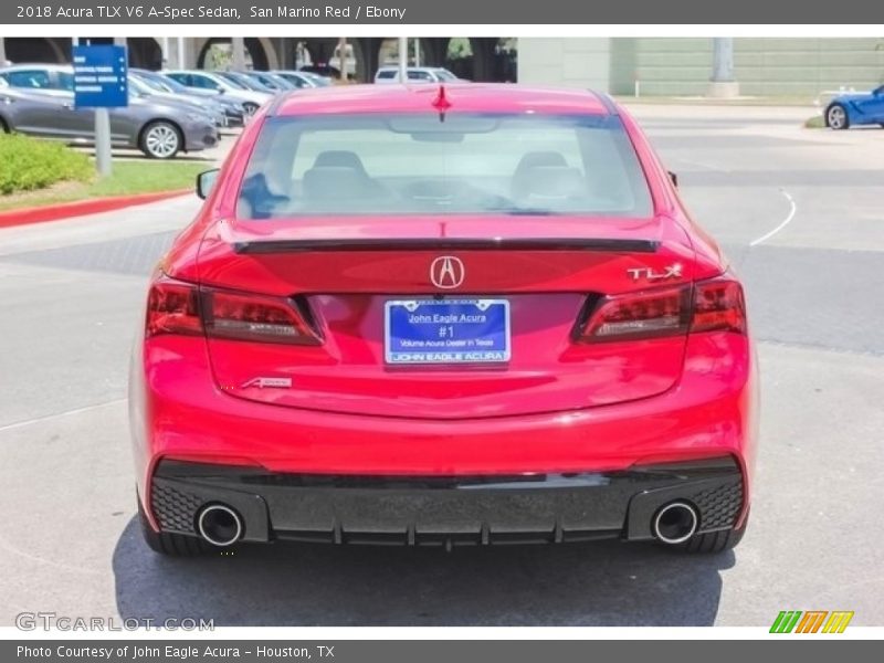 San Marino Red / Ebony 2018 Acura TLX V6 A-Spec Sedan