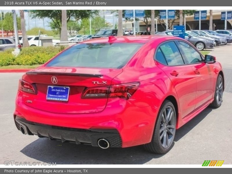 San Marino Red / Ebony 2018 Acura TLX V6 A-Spec Sedan