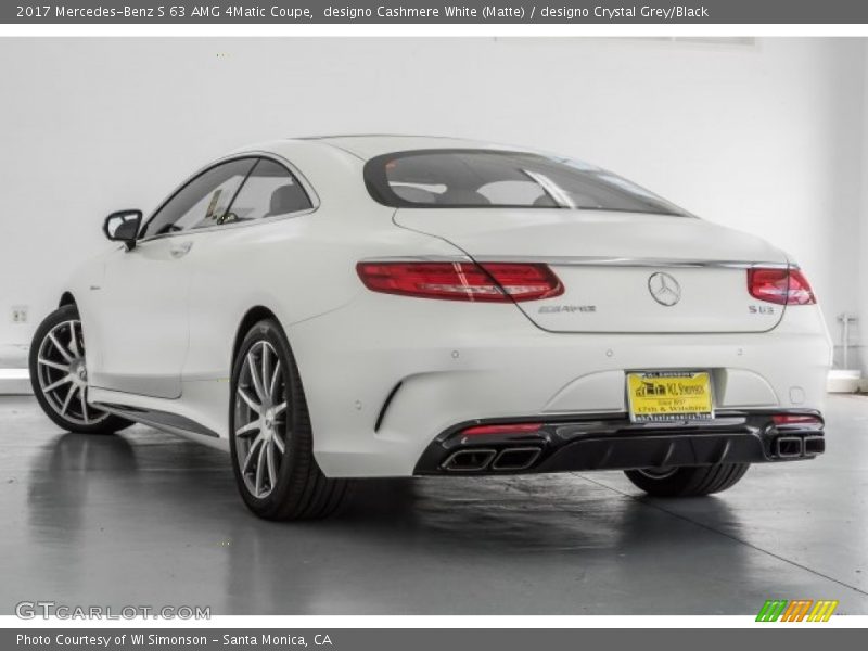 designo Cashmere White (Matte) / designo Crystal Grey/Black 2017 Mercedes-Benz S 63 AMG 4Matic Coupe