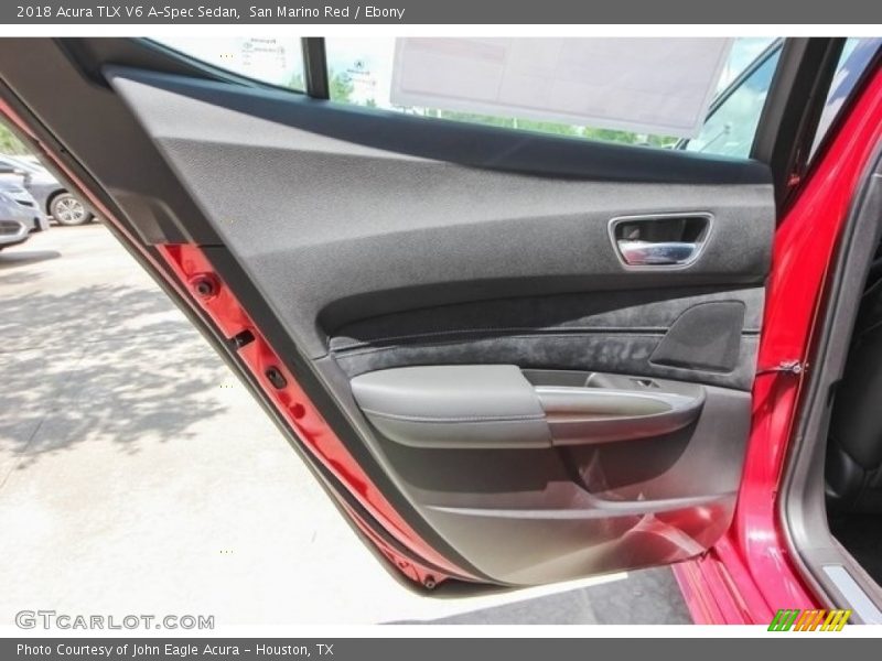 San Marino Red / Ebony 2018 Acura TLX V6 A-Spec Sedan