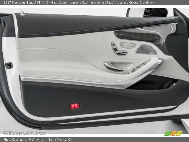 designo Cashmere White (Matte) / designo Crystal Grey/Black 2017 Mercedes-Benz S 63 AMG 4Matic Coupe