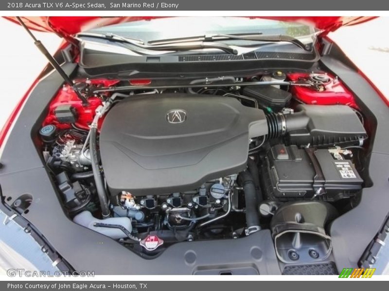 San Marino Red / Ebony 2018 Acura TLX V6 A-Spec Sedan