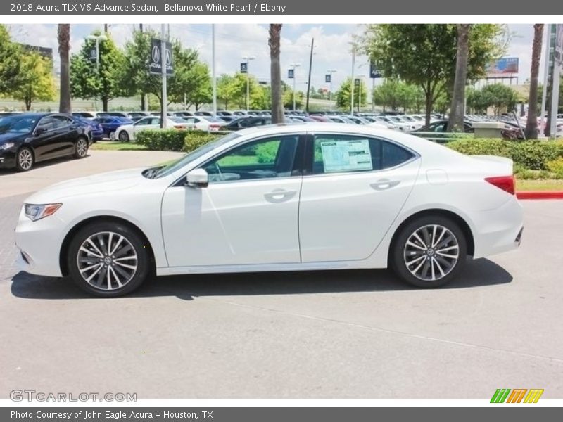 Bellanova White Pearl / Ebony 2018 Acura TLX V6 Advance Sedan