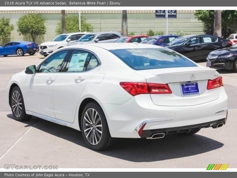 Bellanova White Pearl / Ebony 2018 Acura TLX V6 Advance Sedan