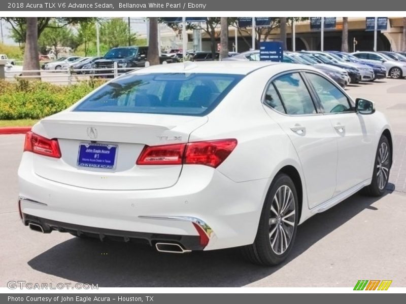 Bellanova White Pearl / Ebony 2018 Acura TLX V6 Advance Sedan