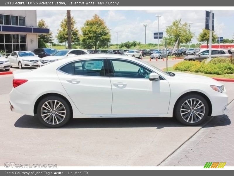 Bellanova White Pearl / Ebony 2018 Acura TLX V6 Advance Sedan
