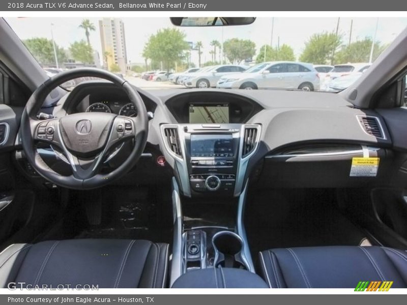 Bellanova White Pearl / Ebony 2018 Acura TLX V6 Advance Sedan