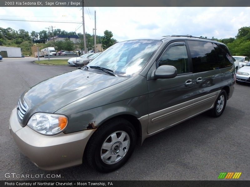 Sage Green / Beige 2003 Kia Sedona EX