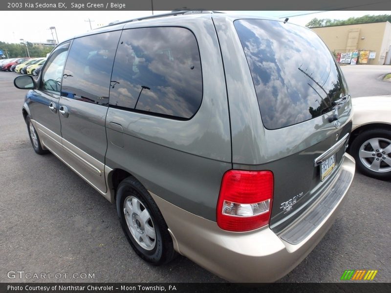 Sage Green / Beige 2003 Kia Sedona EX