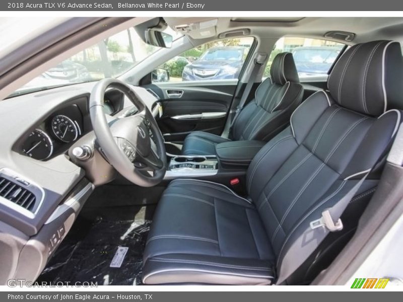 Bellanova White Pearl / Ebony 2018 Acura TLX V6 Advance Sedan