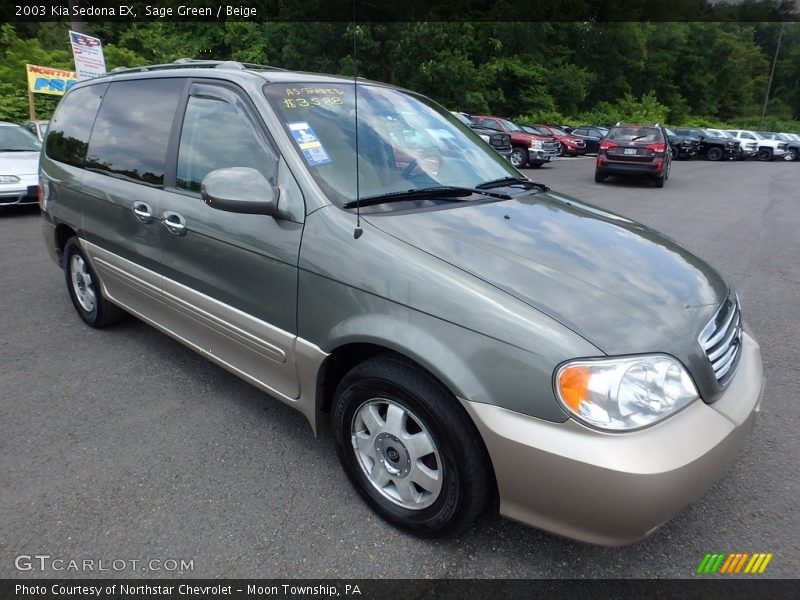 Sage Green / Beige 2003 Kia Sedona EX