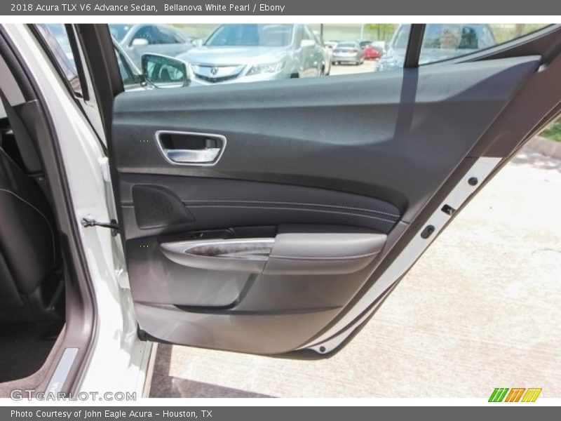 Bellanova White Pearl / Ebony 2018 Acura TLX V6 Advance Sedan