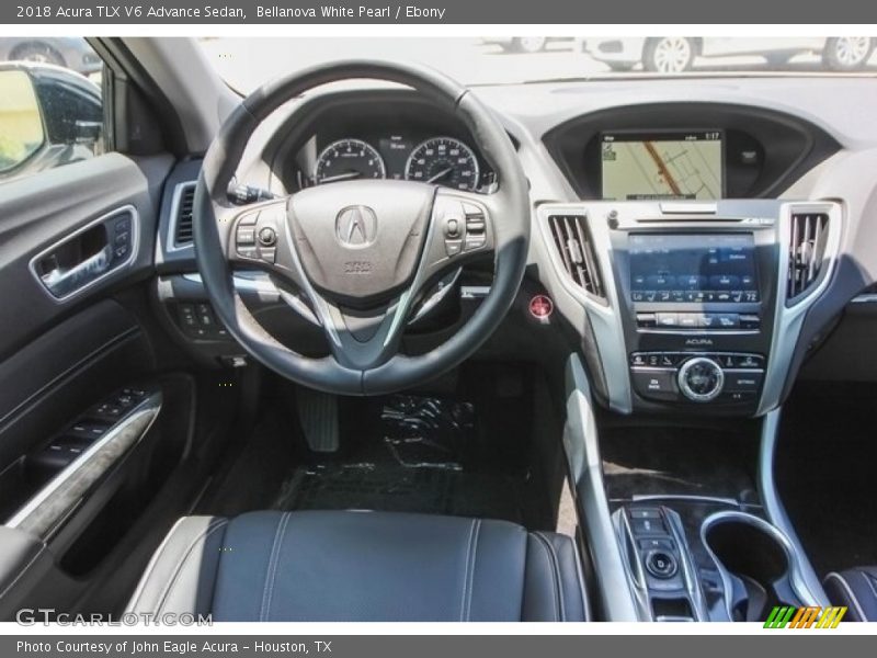 Bellanova White Pearl / Ebony 2018 Acura TLX V6 Advance Sedan