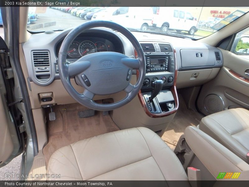 Sage Green / Beige 2003 Kia Sedona EX