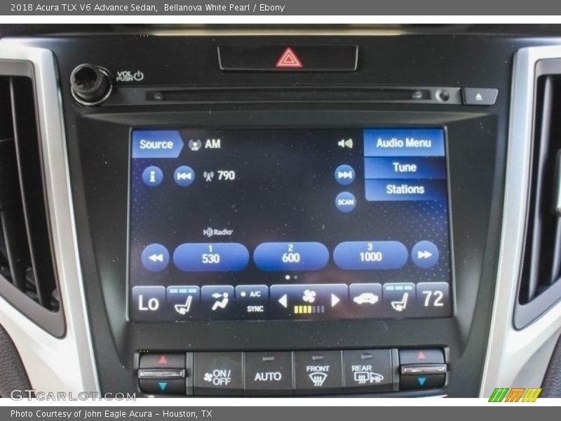Bellanova White Pearl / Ebony 2018 Acura TLX V6 Advance Sedan