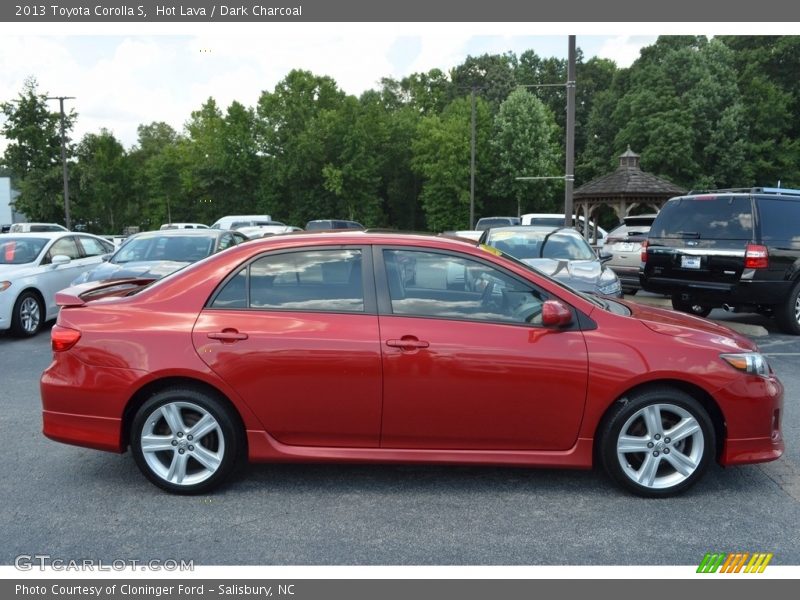 Hot Lava / Dark Charcoal 2013 Toyota Corolla S