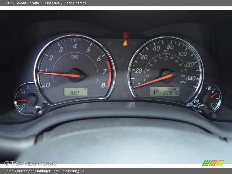 Hot Lava / Dark Charcoal 2013 Toyota Corolla S