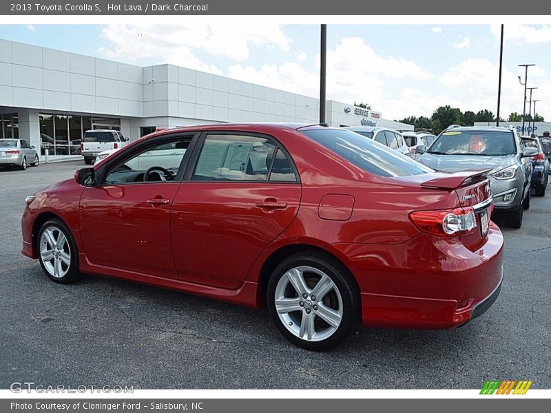 Hot Lava / Dark Charcoal 2013 Toyota Corolla S