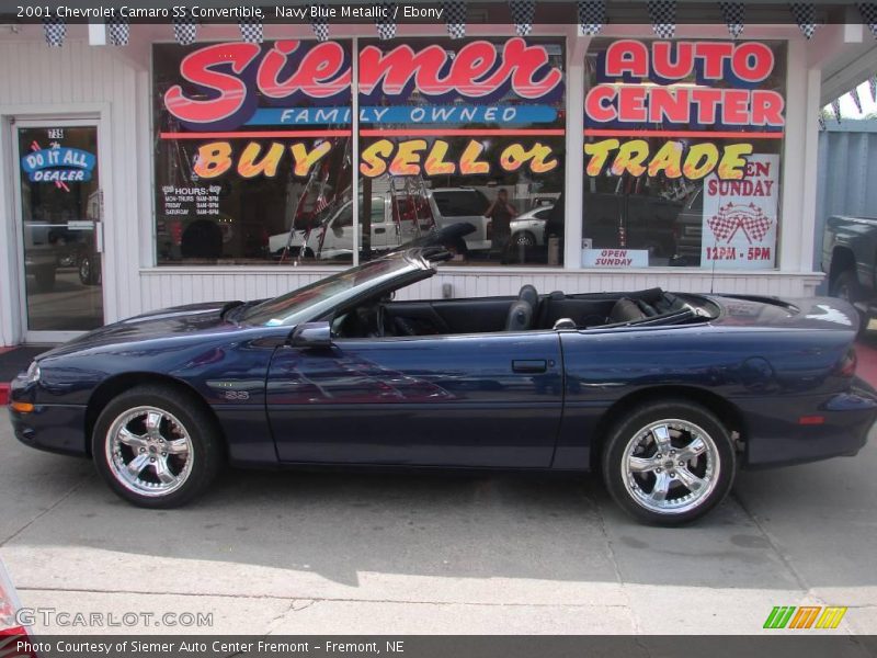 Navy Blue Metallic / Ebony 2001 Chevrolet Camaro SS Convertible