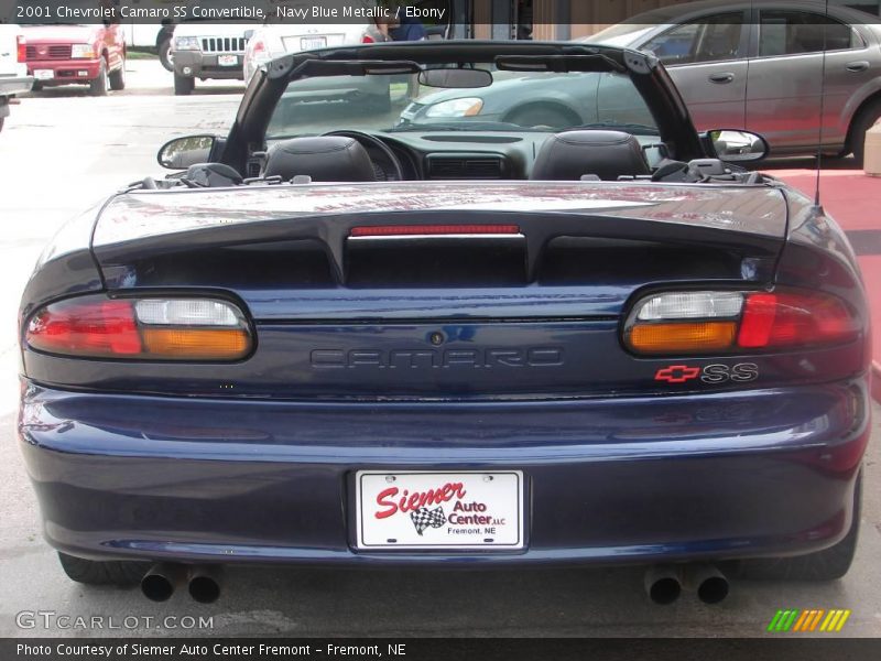 Navy Blue Metallic / Ebony 2001 Chevrolet Camaro SS Convertible