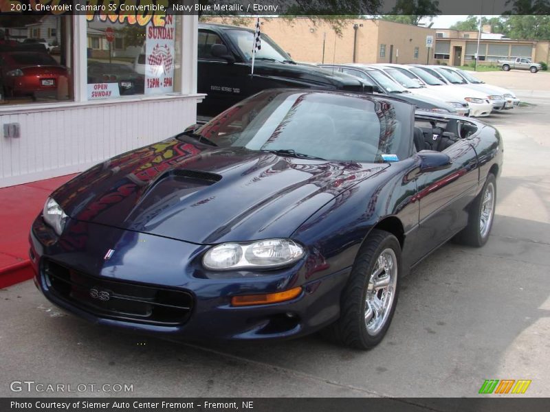 Navy Blue Metallic / Ebony 2001 Chevrolet Camaro SS Convertible