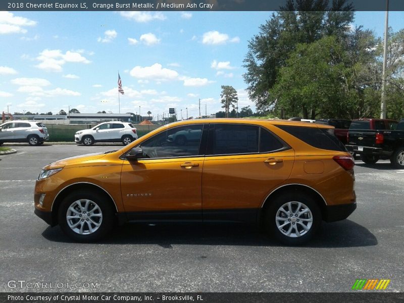 Orange Burst Metallic / Medium Ash Gray 2018 Chevrolet Equinox LS