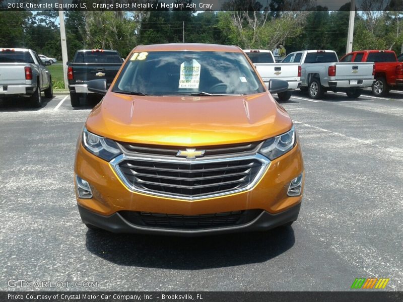 Orange Burst Metallic / Medium Ash Gray 2018 Chevrolet Equinox LS