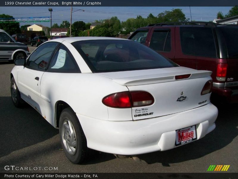 Bright White / Graphite 1999 Chevrolet Cavalier Coupe